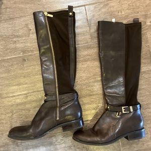 Michael Kors brown leather boots